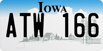 IA license plate ATW166