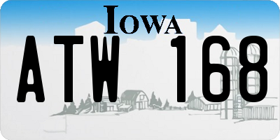 IA license plate ATW168