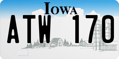IA license plate ATW170