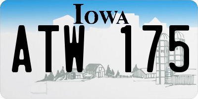 IA license plate ATW175