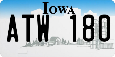 IA license plate ATW180