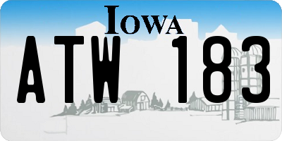 IA license plate ATW183