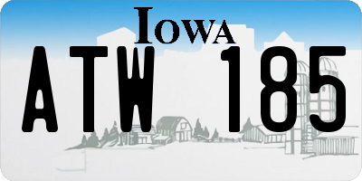 IA license plate ATW185
