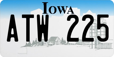IA license plate ATW225