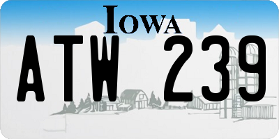 IA license plate ATW239