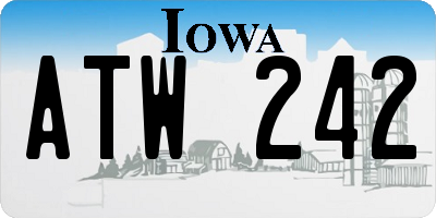 IA license plate ATW242