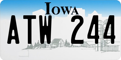 IA license plate ATW244