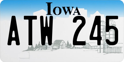 IA license plate ATW245