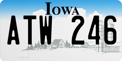 IA license plate ATW246