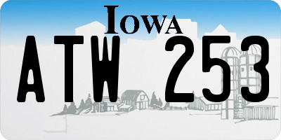 IA license plate ATW253