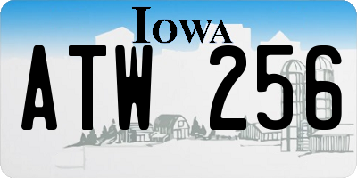 IA license plate ATW256