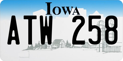 IA license plate ATW258