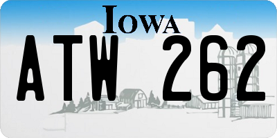 IA license plate ATW262