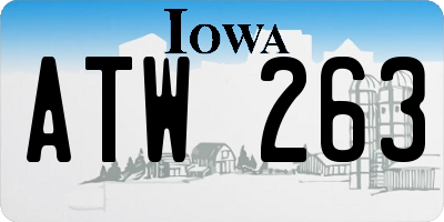 IA license plate ATW263