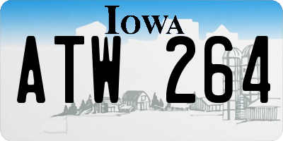 IA license plate ATW264