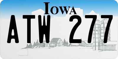 IA license plate ATW277