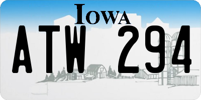 IA license plate ATW294