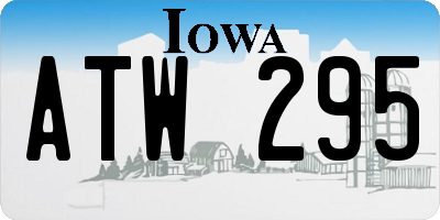 IA license plate ATW295