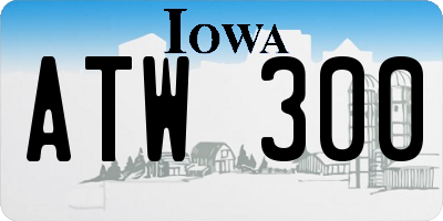 IA license plate ATW300