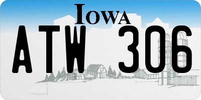 IA license plate ATW306