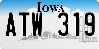 IA license plate ATW319