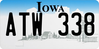 IA license plate ATW338