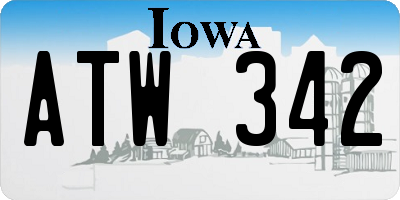 IA license plate ATW342