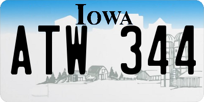 IA license plate ATW344