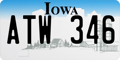 IA license plate ATW346