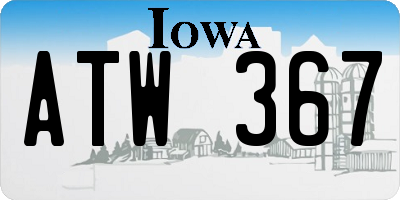 IA license plate ATW367