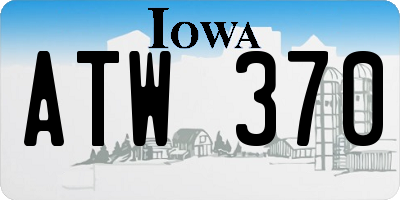 IA license plate ATW370