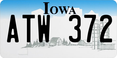 IA license plate ATW372