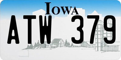 IA license plate ATW379