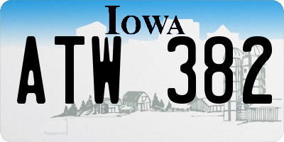 IA license plate ATW382