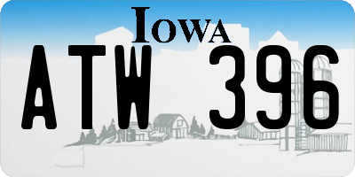 IA license plate ATW396