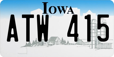 IA license plate ATW415