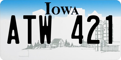 IA license plate ATW421
