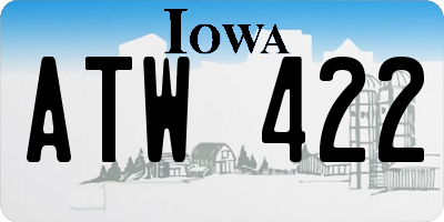 IA license plate ATW422