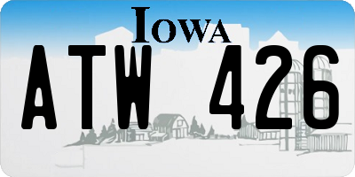 IA license plate ATW426