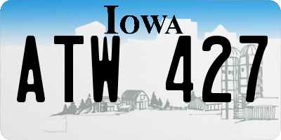 IA license plate ATW427