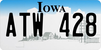 IA license plate ATW428