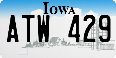 IA license plate ATW429