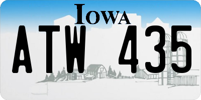IA license plate ATW435