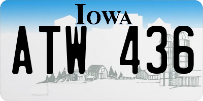 IA license plate ATW436