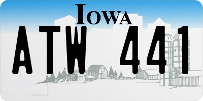 IA license plate ATW441