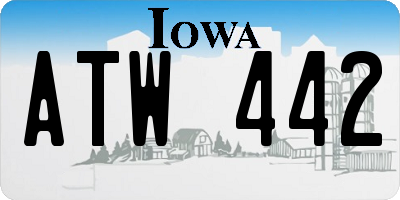 IA license plate ATW442