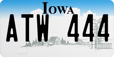 IA license plate ATW444