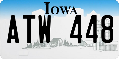 IA license plate ATW448