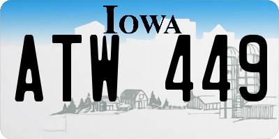 IA license plate ATW449