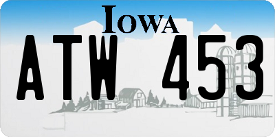IA license plate ATW453